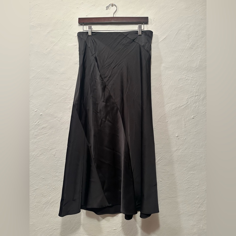 & Other Stories maxi silk skirt sz 8 in black
